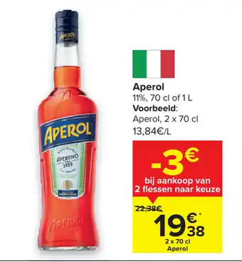 Carrefour Aperol 2x70 cl aanbieding