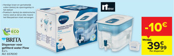Carrefour Dispenser voor gefilterd water flow aanbieding