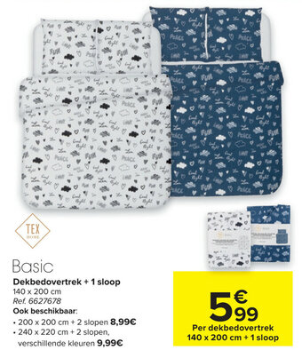 Carrefour Dekbedovertrek + 1 sloop aanbieding