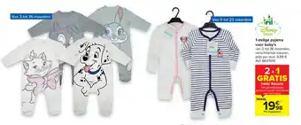 Carrefour 1-delige pyjama voor baby's aanbieding