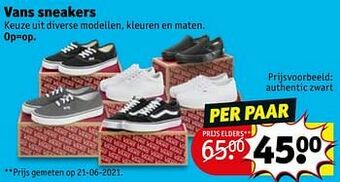 Kruidvat Vans sneakers aanbieding