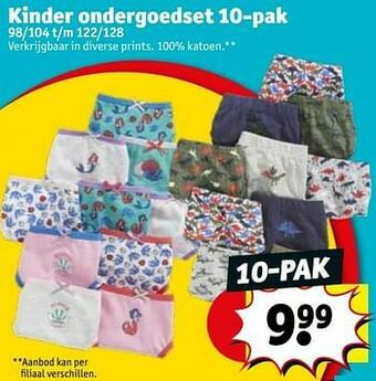 Kruidvat Kinder ondergoedset aanbieding