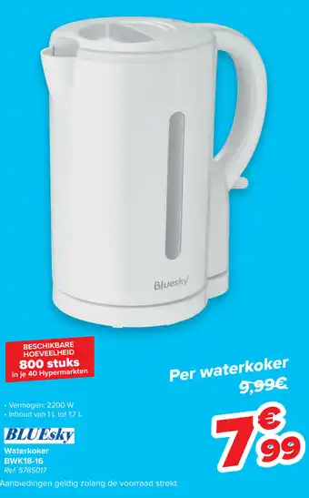 Carrefour Waterkoker bwk18-16 aanbieding