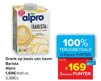 Carrefour Drank op basis van haver barista 500 ml aanbieding
