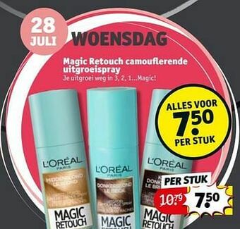Kruidvat Magic retouch camouflerende uitgroeispray aanbieding