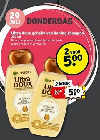 Kruidvat Ultra doux geheim van honing shampoo aanbieding