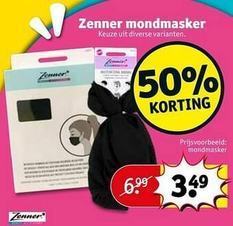 Kruidvat Zenner mondmasker aanbieding