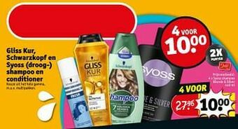 Kruidvat Syoss shampoo blonde + silver aanbieding