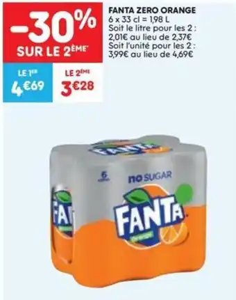 Leader Price Fanta Zero Orange 6 x 33 cl aanbieding