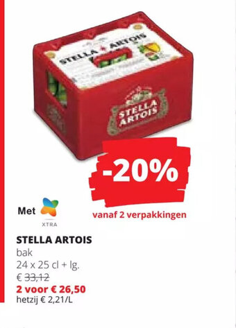 Stella artois bak 24 x 25cl + lg
