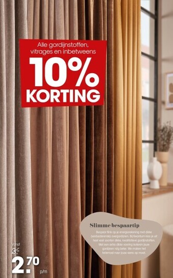 Kwantum Alle gordijnstoffen, vitrages en inbetweens aanbieding