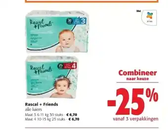 Colruyt Rascal friends alle luiers maat 3 6-11 kg 30 stuks aanbieding