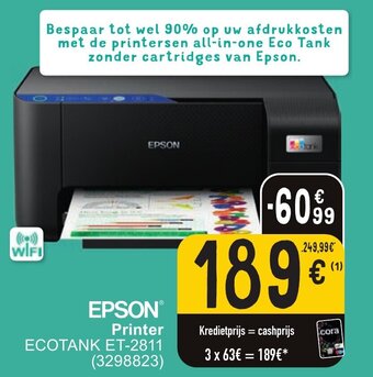 Cora Epson printer ecotank et-2811 aanbieding