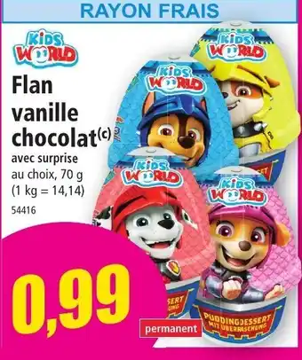 Kids World Flan vanille chocolat