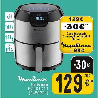 Cora Moulinex friteuse aanbieding