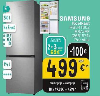 Cora Samsung koelkast aanbieding