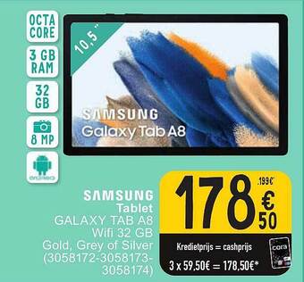 Cora Samsung tablet galaxy tab a8 aanbieding