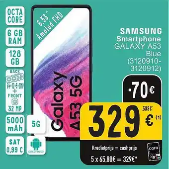 Cora Samsung smartphone galaxy a53 aanbieding