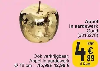 Appel in aardewerk