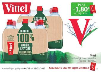 Intermarché Vittel natuurlijk mineraalwater aanbieding