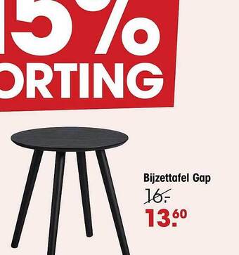 Kwantum Bijzettafel gap aanbieding