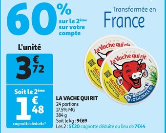 Auchan La vache qui rit 24 portions 384g aanbieding