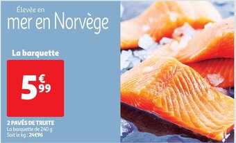 Auchan 2 paves de truite 240g aanbieding