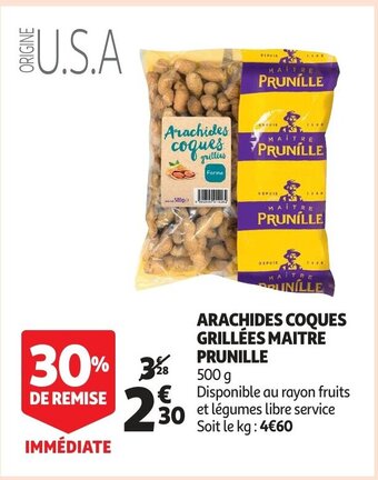Arachides coques grillees maitre prunille 500g