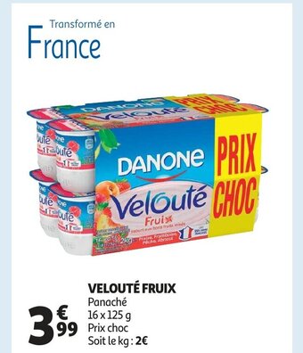 Auchan Veloute fruix panache 16x 125g aanbieding