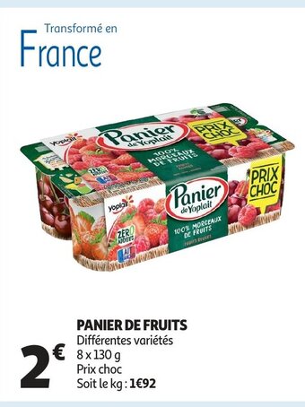 Auchan Panier de fruits 8x130g aanbieding