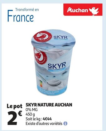 Auchan Skyr nature auchan 450g aanbieding