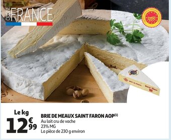 Auchan Brie de meaux saint faron aop le kg aanbieding