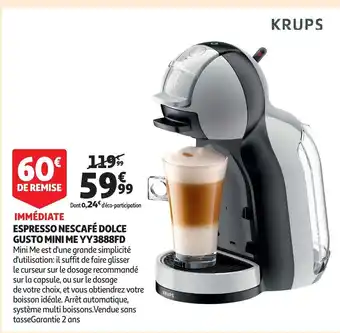 Auchan Espresso nescafe dolce gusto mini me YY3888FD aanbieding