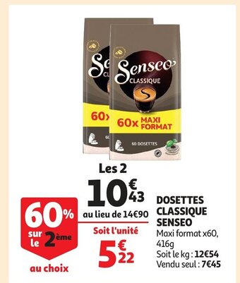 Dosettes classique senseo 416g