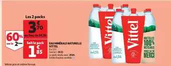 Auchan Eau minerale naturelle vittel 6x1,5L aanbieding