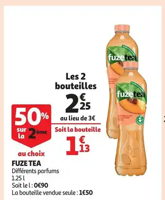 Auchan Fuze tea 1,25L aanbieding
