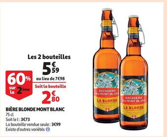 Biere blonde mont blanc 75cl