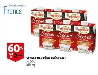 Auchan Secret de creme president 3x20cl aanbieding