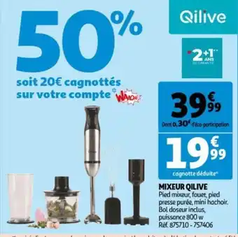 Auchan Mixeur qilive 800W aanbieding
