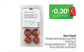 Intermarché New vepeli minigehaktballetjes aperitief aanbieding