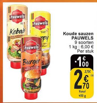 Cora Koude sauzen pauwels aanbieding