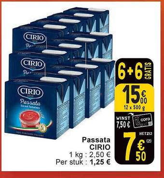 Cora Passata cirio aanbieding