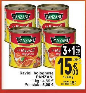 Cora Ravioli bolognese panzani aanbieding