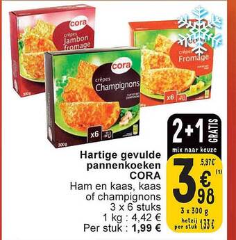 Cora Hartige gevulde pannenkoeken aanbieding