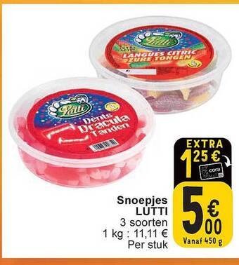 Cora Snoepjes lutti aanbieding