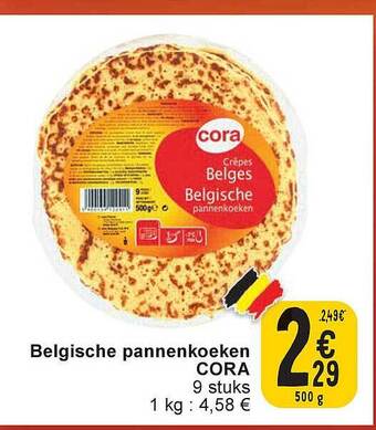 Cora Belgische pannenkoeken aanbieding
