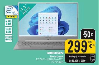 Cora Medion notebook aanbieding