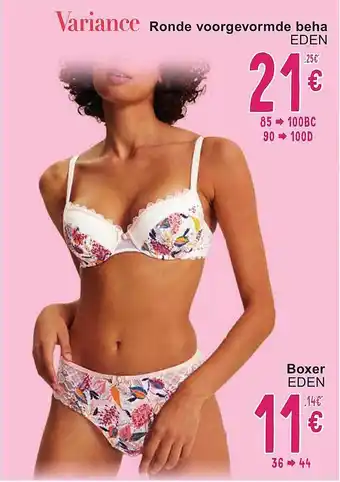 Cora Ronde voorgevormde beha, boxer aanbieding