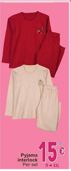 Cora Pyjama interlock aanbieding