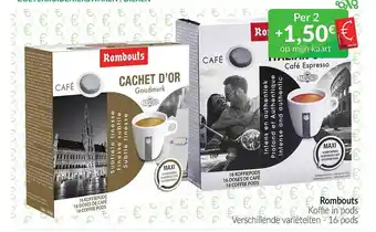 Intermarché Rombouts koffie in pods aanbieding
